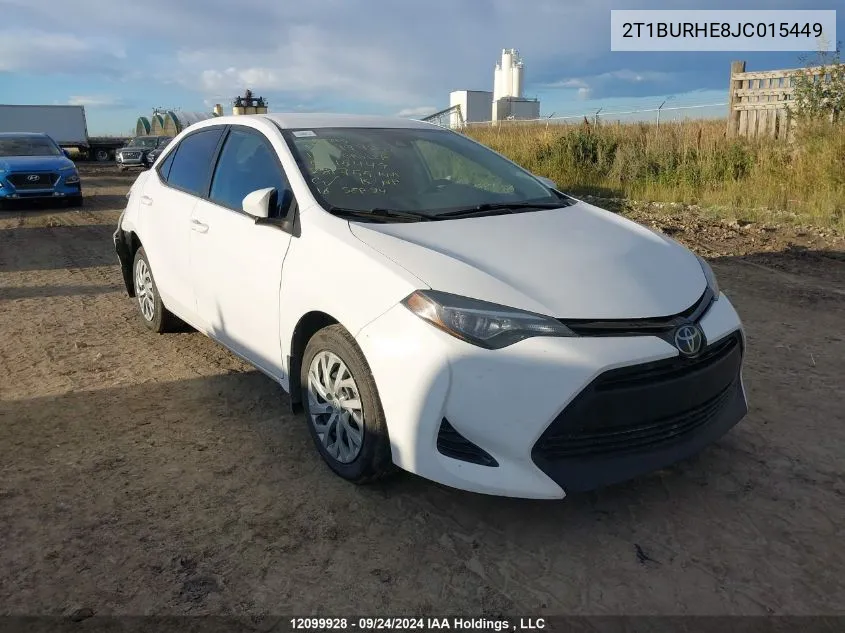 2T1BURHE8JC015449 2018 Toyota Corolla L/Le/Xle/Se/Xse