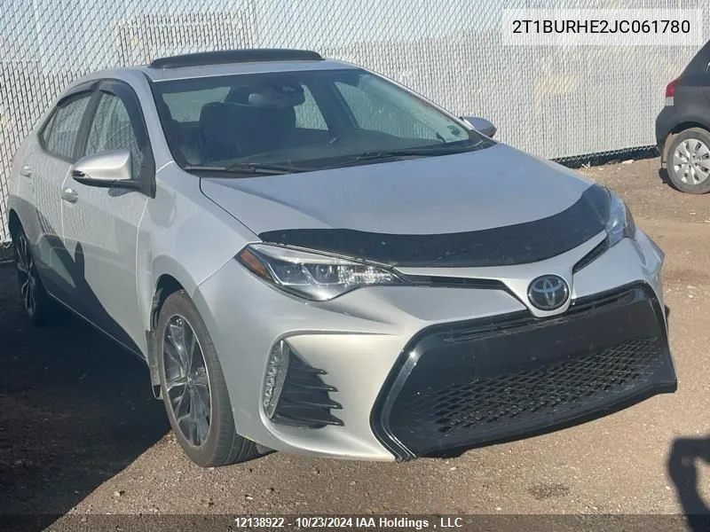 2T1BURHE2JC061780 2018 Toyota Corolla L/Le/Xle/Se/Xse