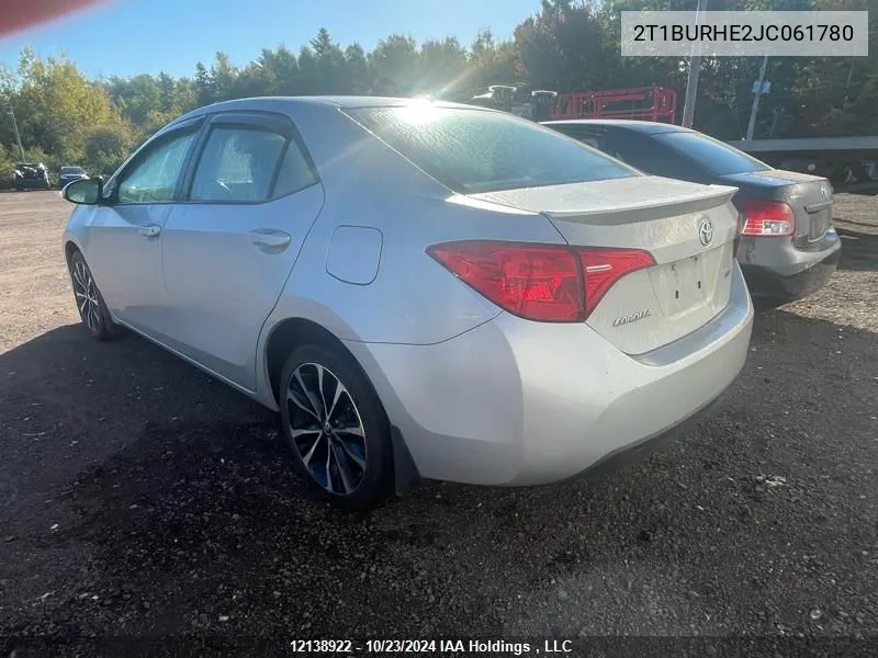 2T1BURHE2JC061780 2018 Toyota Corolla L/Le/Xle/Se/Xse