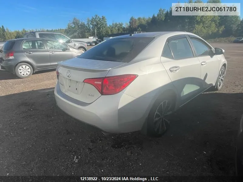 2T1BURHE2JC061780 2018 Toyota Corolla L/Le/Xle/Se/Xse