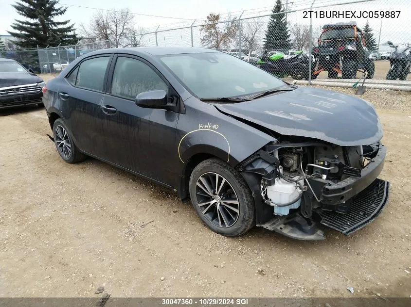 2018 Toyota Corolla L/Le/Xle/Se/Xse VIN: 2T1BURHEXJC059887 Lot: 30047360