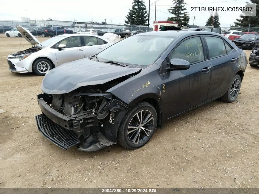 2018 Toyota Corolla L/Le/Xle/Se/Xse VIN: 2T1BURHEXJC059887 Lot: 30047360