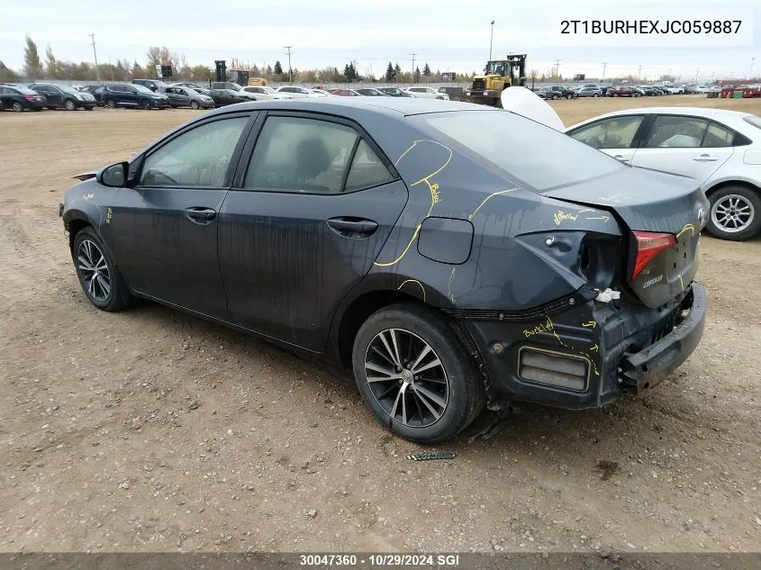 2018 Toyota Corolla L/Le/Xle/Se/Xse VIN: 2T1BURHEXJC059887 Lot: 30047360