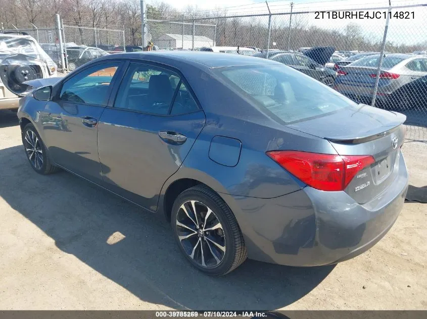 2T1BURHE4JC114821 2018 Toyota Corolla Se