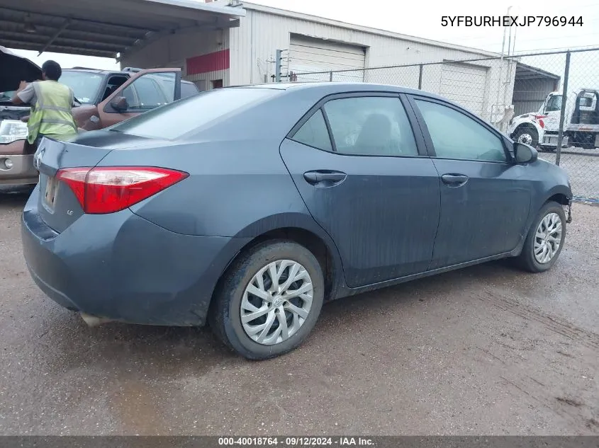 5YFBURHEXJP796944 2018 Toyota Corolla L/Le/Xle/Se/Xse