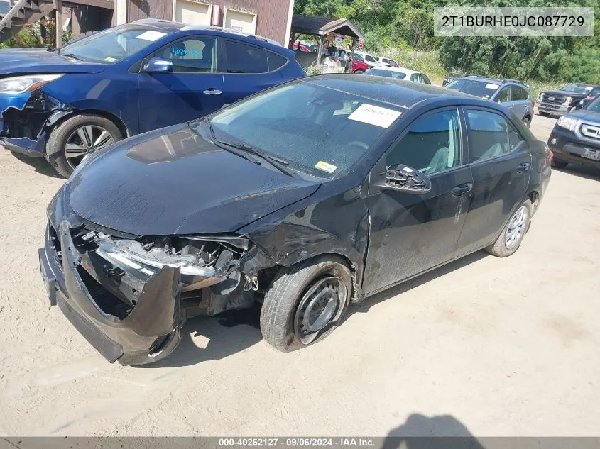 2T1BURHE0JC087729 2018 Toyota Corolla L