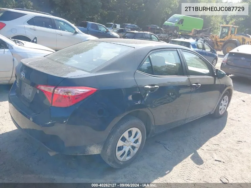 2T1BURHE0JC087729 2018 Toyota Corolla L