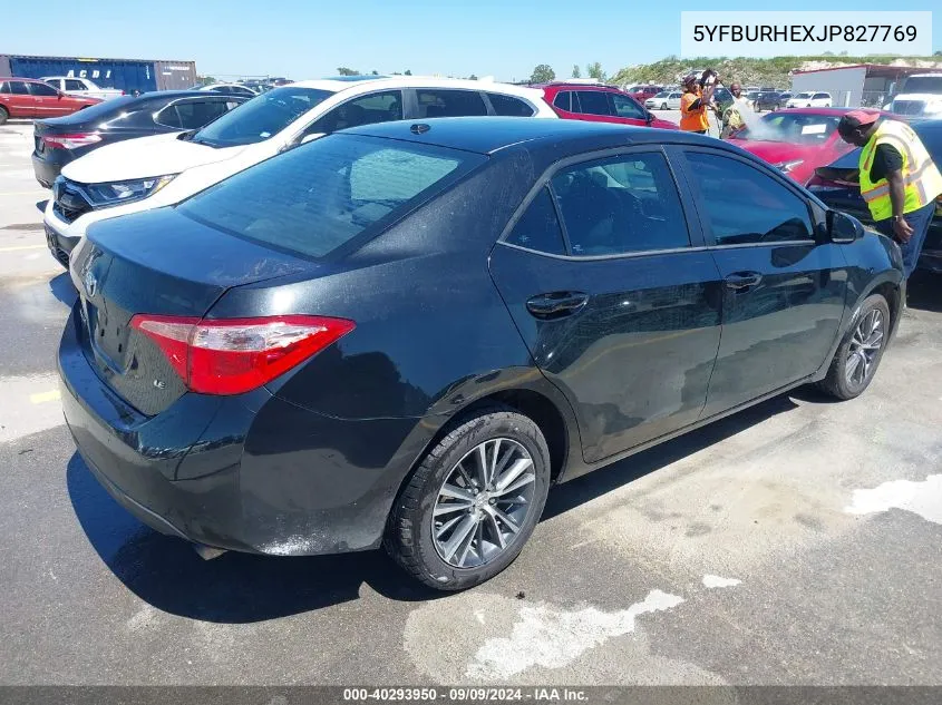 5YFBURHEXJP827769 2018 Toyota Corolla Le