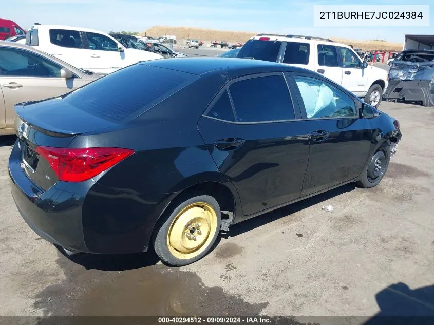 2T1BURHE7JC024384 2018 Toyota Corolla Se