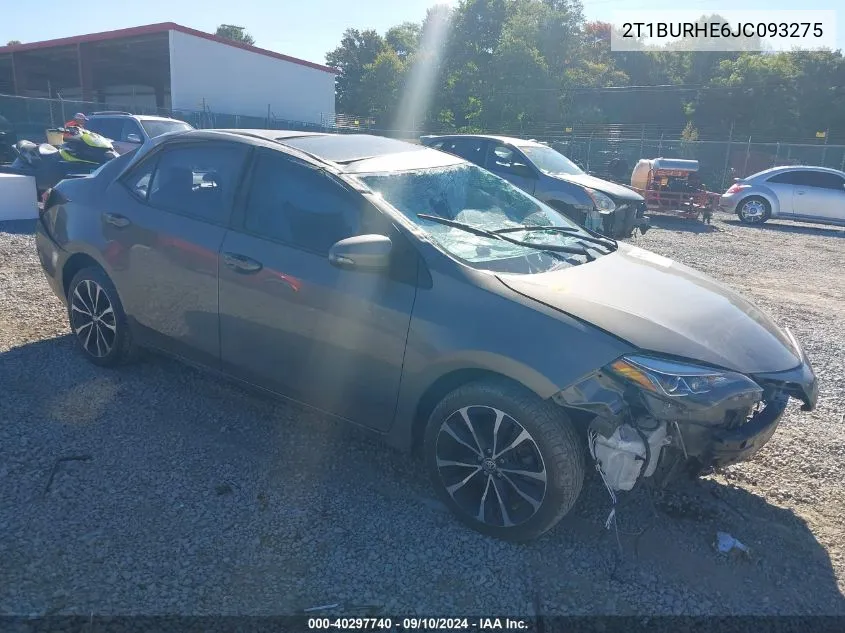 2018 Toyota Corolla L/Le/Xle/Se/Xse VIN: 2T1BURHE6JC093275 Lot: 40297740