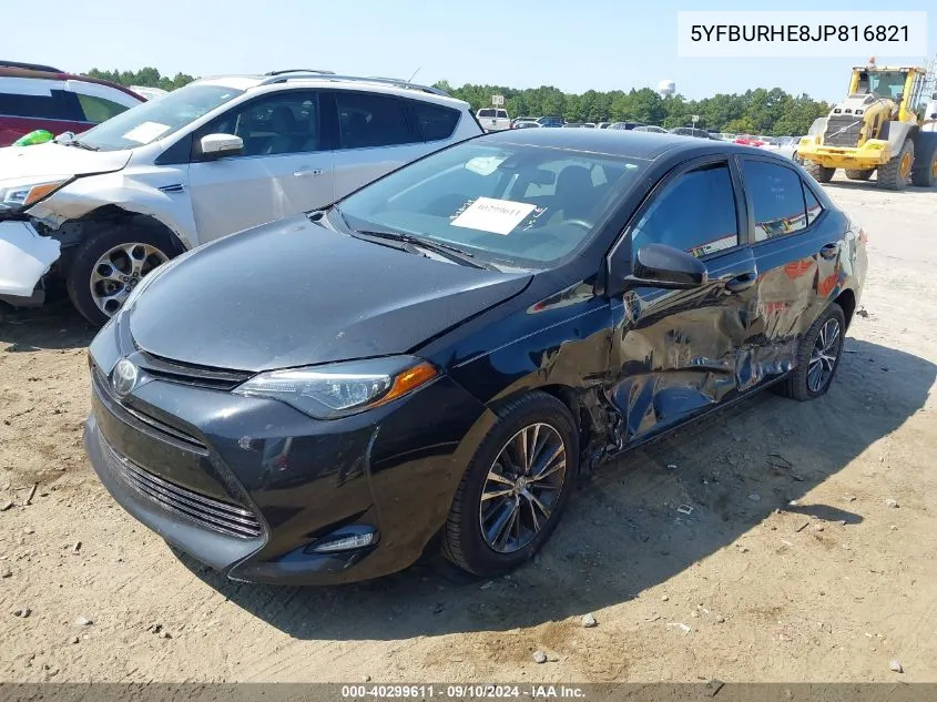 2018 Toyota Corolla L/Le/Xle/Se/Xse VIN: 5YFBURHE8JP816821 Lot: 40299611