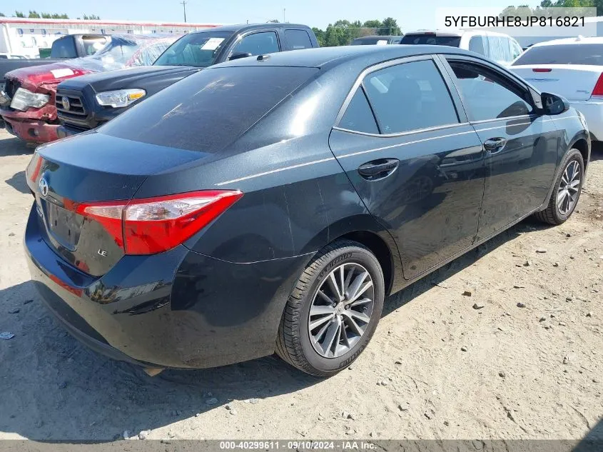 2018 Toyota Corolla L/Le/Xle/Se/Xse VIN: 5YFBURHE8JP816821 Lot: 40299611