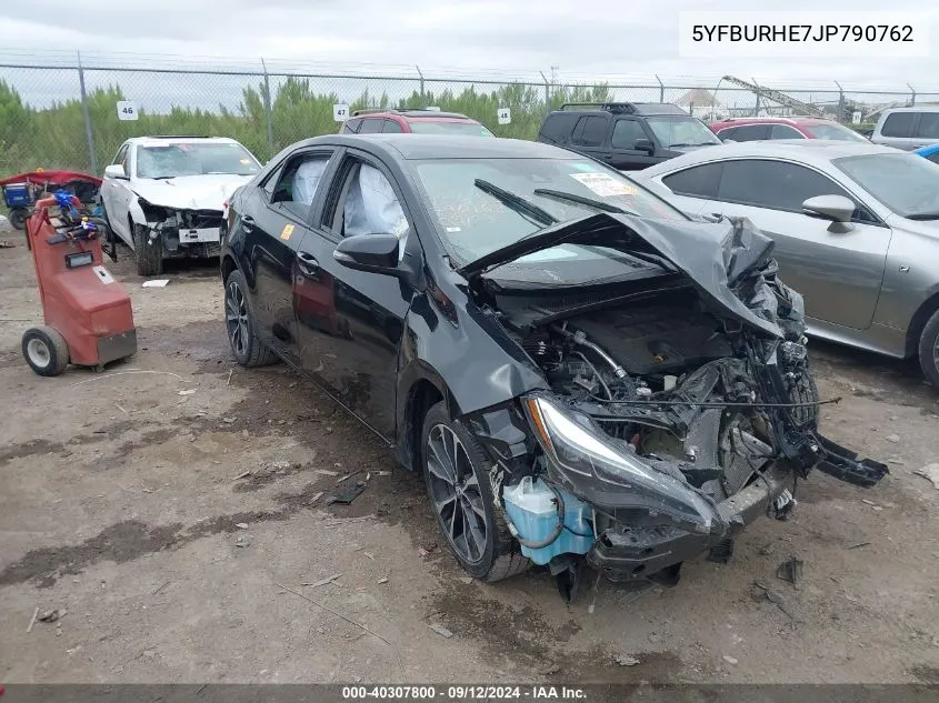 2018 Toyota Corolla L/Le/Xle/Se/Xse VIN: 5YFBURHE7JP790762 Lot: 40307800