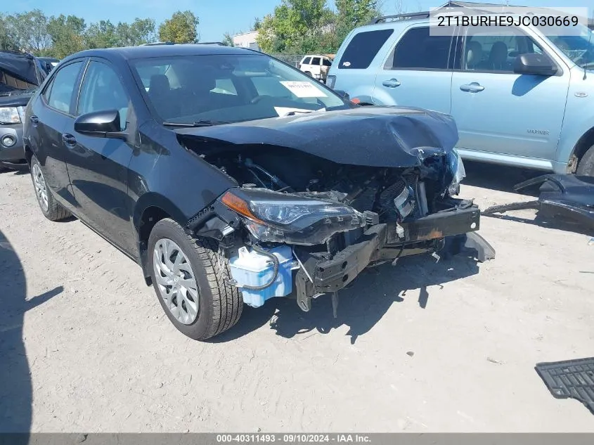 2018 Toyota Corolla L/Le/Xle/Se/Xse VIN: 2T1BURHE9JC030669 Lot: 40311493