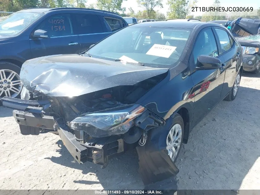 2018 Toyota Corolla L/Le/Xle/Se/Xse VIN: 2T1BURHE9JC030669 Lot: 40311493