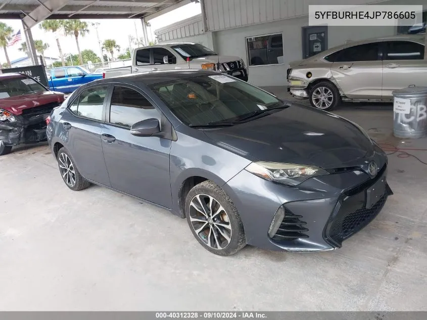 2018 Toyota Corolla L/Le/Xle/Se/Xse VIN: 5YFBURHE4JP786605 Lot: 40312328