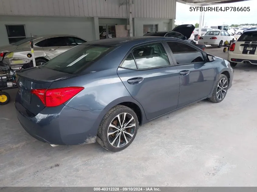 5YFBURHE4JP786605 2018 Toyota Corolla L/Le/Xle/Se/Xse