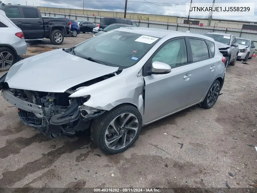 JTNKARJE1JJ558239 2018 Toyota Corolla Im