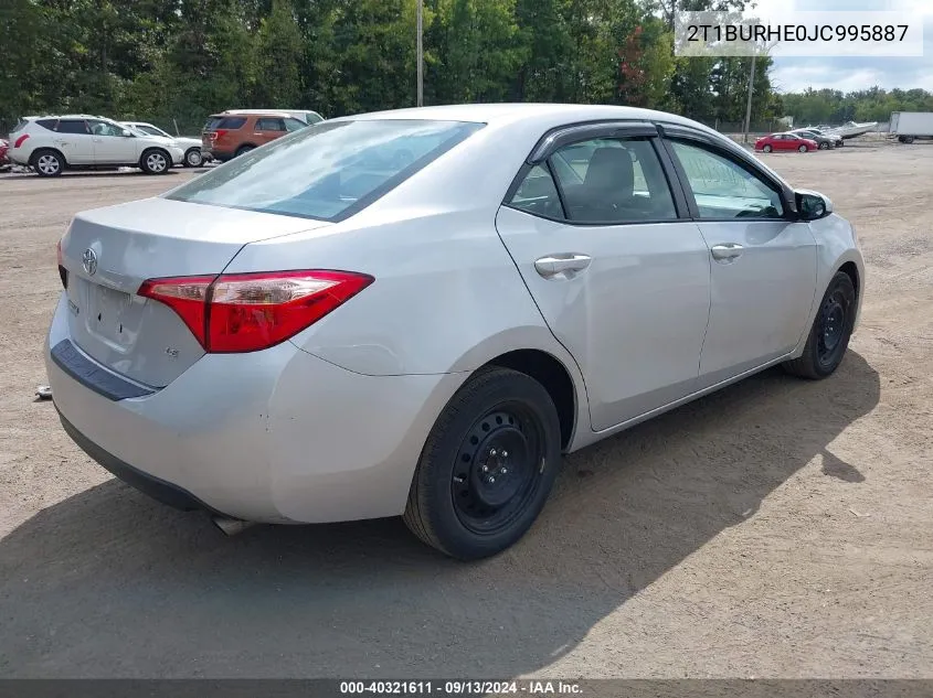 2T1BURHE0JC995887 2018 Toyota Corolla Le