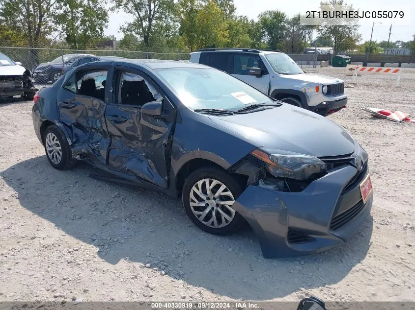 2018 Toyota Corolla Le VIN: 2T1BURHE3JC055079 Lot: 40330919