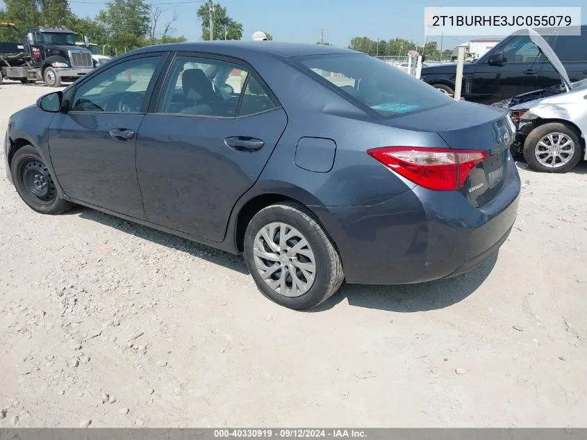 2T1BURHE3JC055079 2018 Toyota Corolla Le