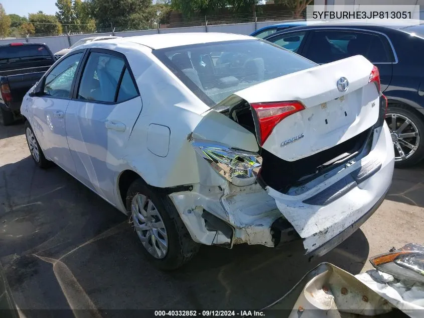 2018 Toyota Corolla L/Le/Xle/Se/Xse VIN: 5YFBURHE3JP813051 Lot: 40332852