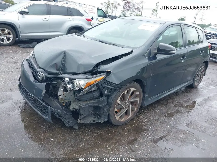 2018 Toyota Corolla Im VIN: JTNKARJE6JJ553831 Lot: 40335331