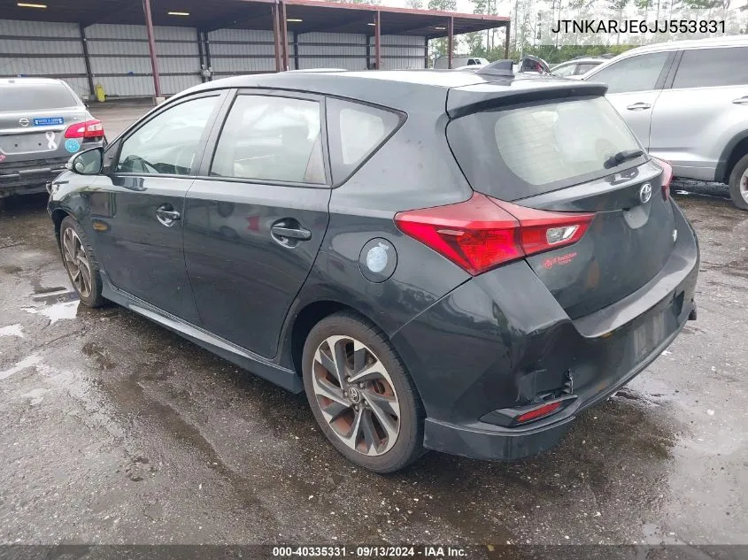 2018 Toyota Corolla Im VIN: JTNKARJE6JJ553831 Lot: 40335331