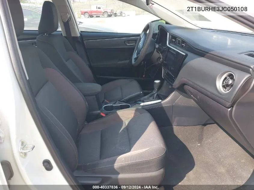 2T1BURHE3JC050108 2018 Toyota Corolla Le