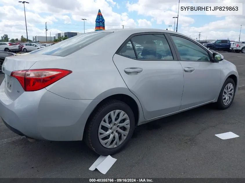 5YFBURHE1JP829863 2018 Toyota Corolla Le