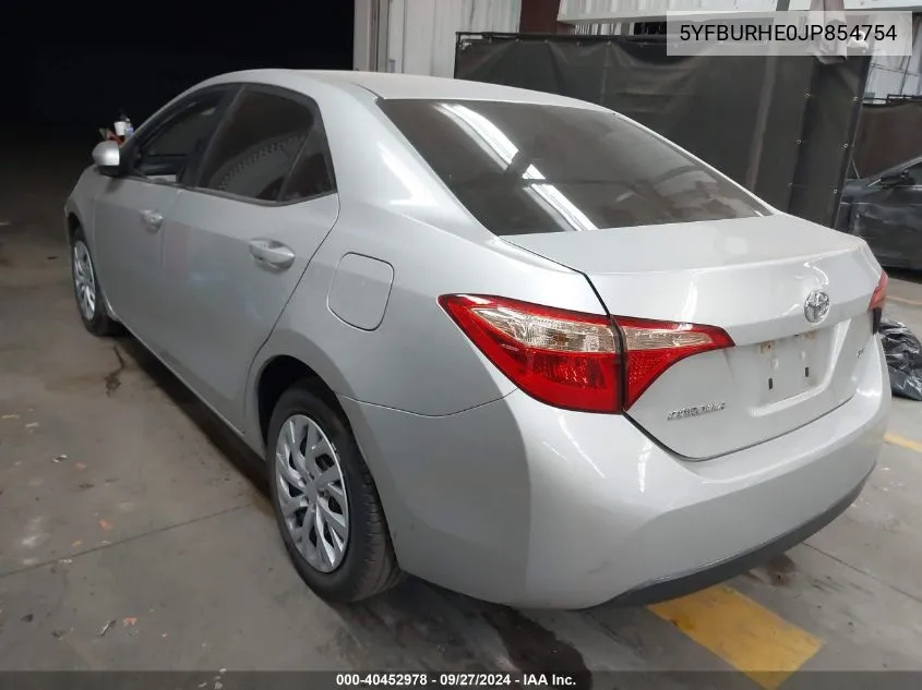 5YFBURHE0JP854754 2018 Toyota Corolla L/Le/Xle/Se/Xse