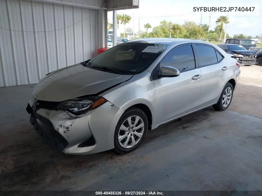 5YFBURHE2JP740447 2018 Toyota Corolla Le