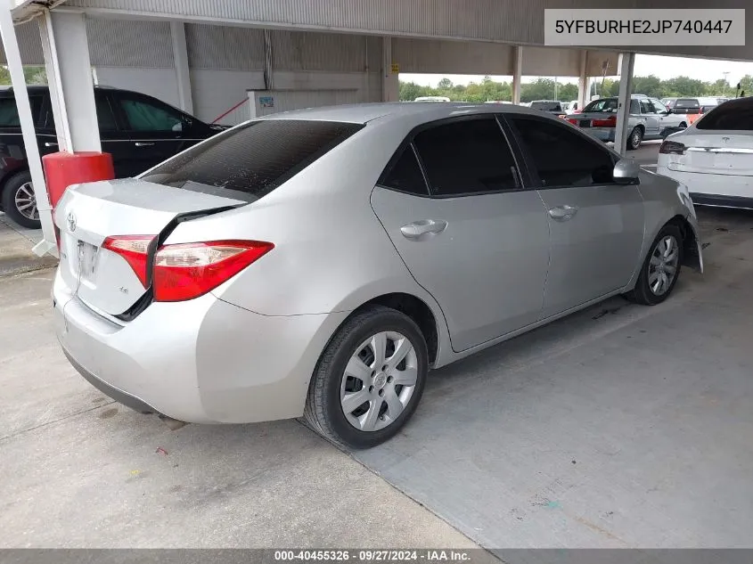 5YFBURHE2JP740447 2018 Toyota Corolla Le