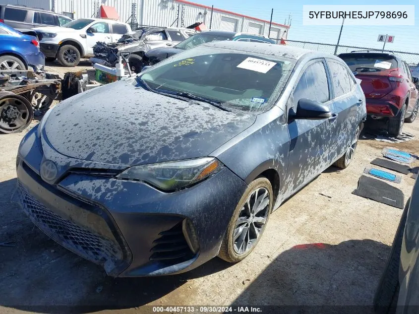 2018 Toyota Corolla L/Le/Xle/Se/Xse VIN: 5YFBURHE5JP798696 Lot: 40457133