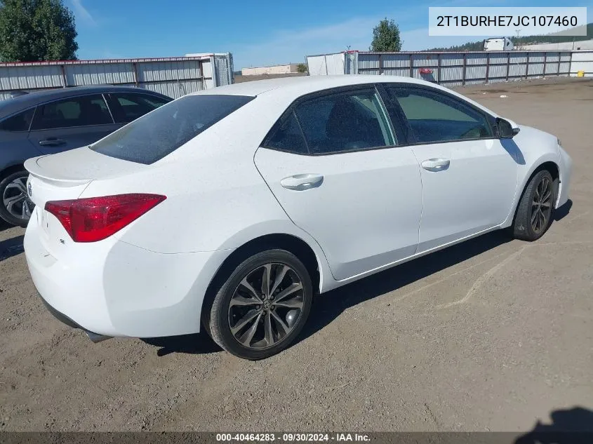 2T1BURHE7JC107460 2018 Toyota Corolla Se