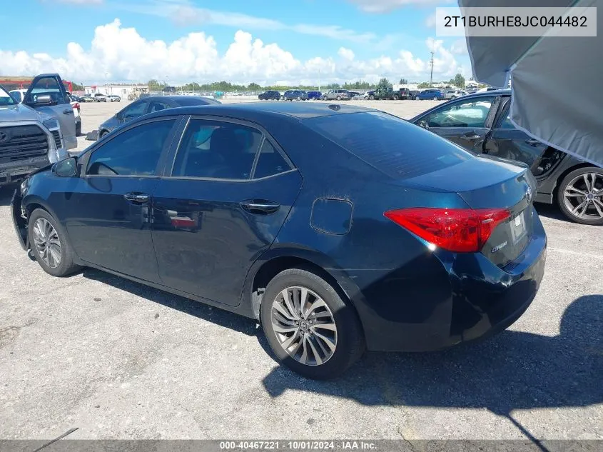 2018 Toyota Corolla L/Le/Xle/Se/Xse VIN: 2T1BURHE8JC044482 Lot: 40467221