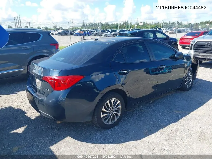 2018 Toyota Corolla L/Le/Xle/Se/Xse VIN: 2T1BURHE8JC044482 Lot: 40467221