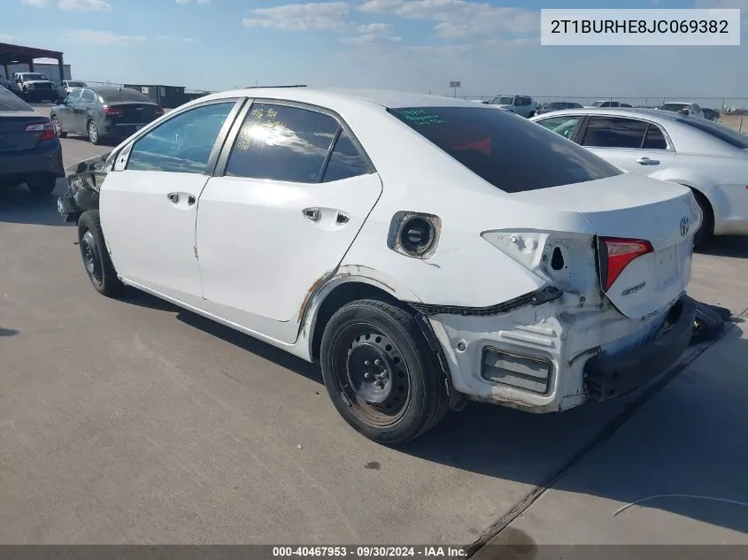 2T1BURHE8JC069382 2018 Toyota Corolla Le