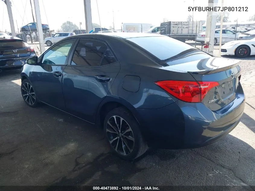 5YFBURHE7JP801212 2018 Toyota Corolla L/Le/Xle/Se/Xse