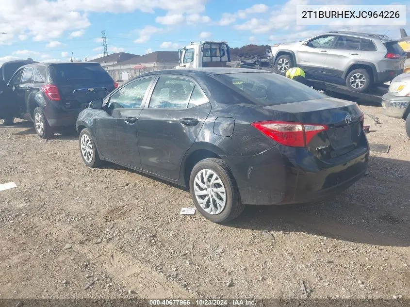 2018 Toyota Corolla Le VIN: 2T1BURHEXJC964226 Lot: 40677966