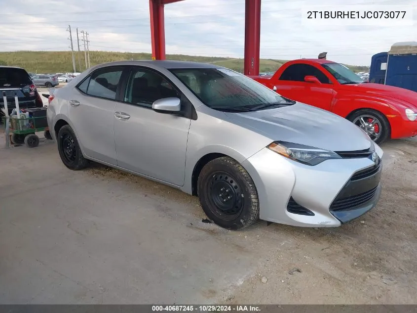 2T1BURHE1JC073077 2018 Toyota Corolla Le