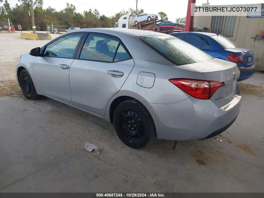 2T1BURHE1JC073077 2018 Toyota Corolla Le