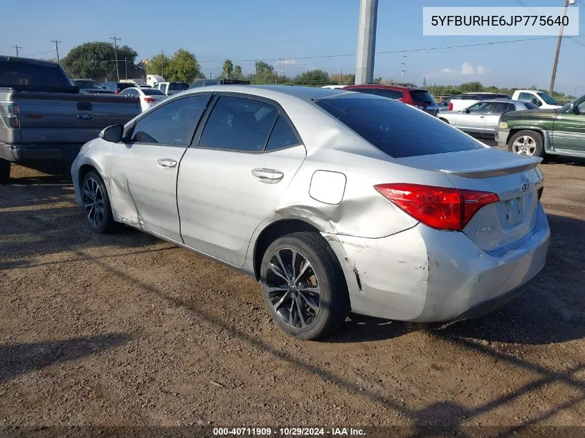 5YFBURHE6JP775640 2018 Toyota Corolla Se