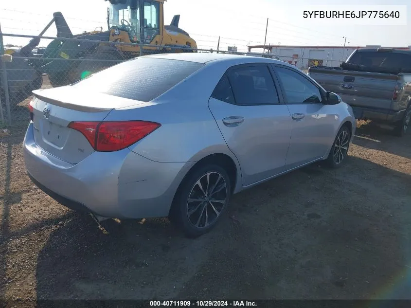 5YFBURHE6JP775640 2018 Toyota Corolla Se