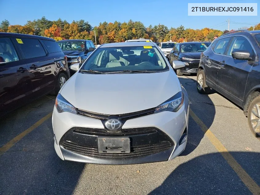 2018 Toyota Corolla L/Le/Xle/Se/Xse VIN: 2T1BURHEXJC091416 Lot: 40746559