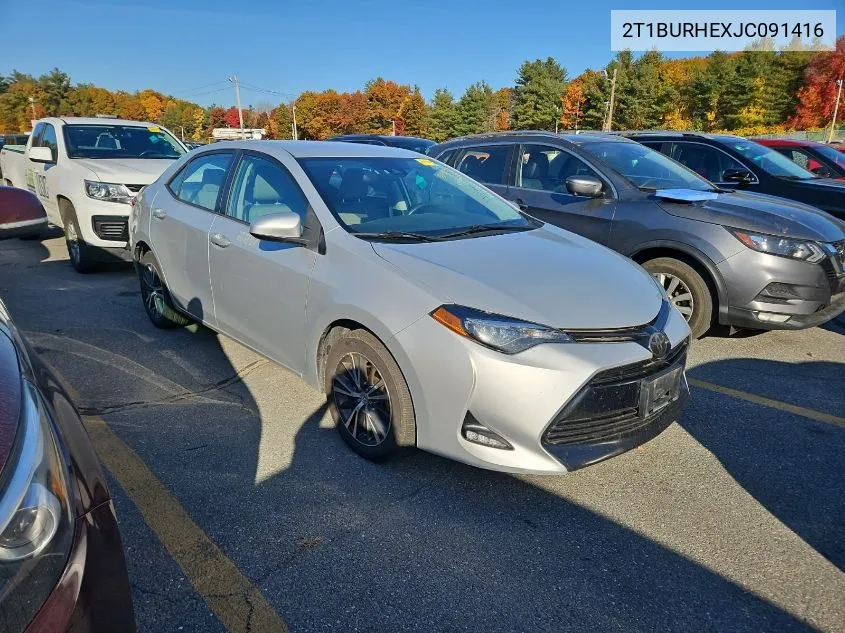 2018 Toyota Corolla L/Le/Xle/Se/Xse VIN: 2T1BURHEXJC091416 Lot: 40746559