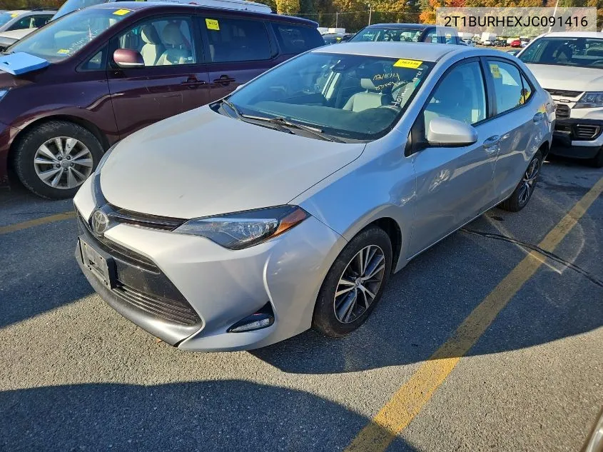 2018 Toyota Corolla L/Le/Xle/Se/Xse VIN: 2T1BURHEXJC091416 Lot: 40746559