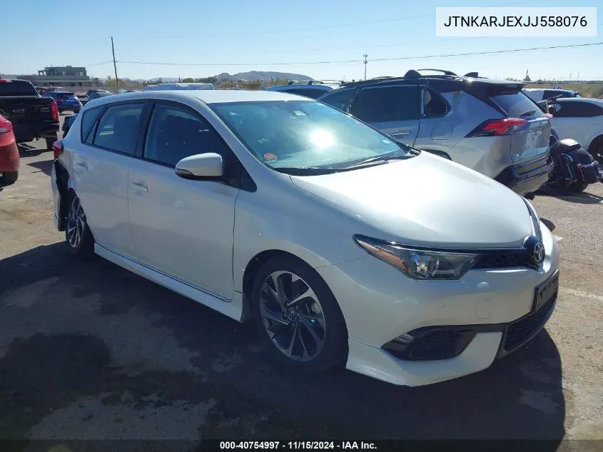 2018 Toyota Corolla Im VIN: JTNKARJEXJJ558076 Lot: 40754997