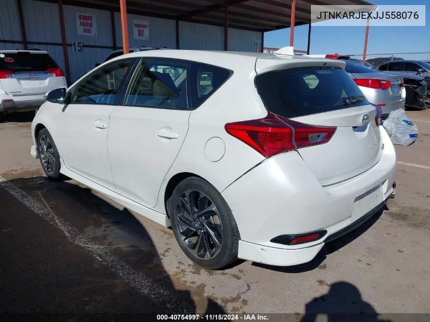 2018 Toyota Corolla Im VIN: JTNKARJEXJJ558076 Lot: 40754997