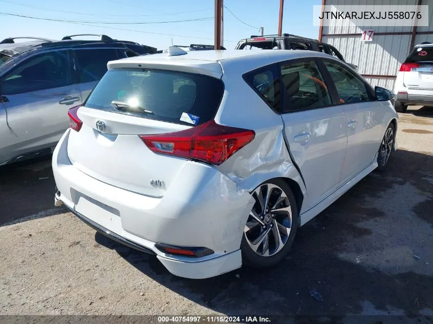 2018 Toyota Corolla Im VIN: JTNKARJEXJJ558076 Lot: 40754997